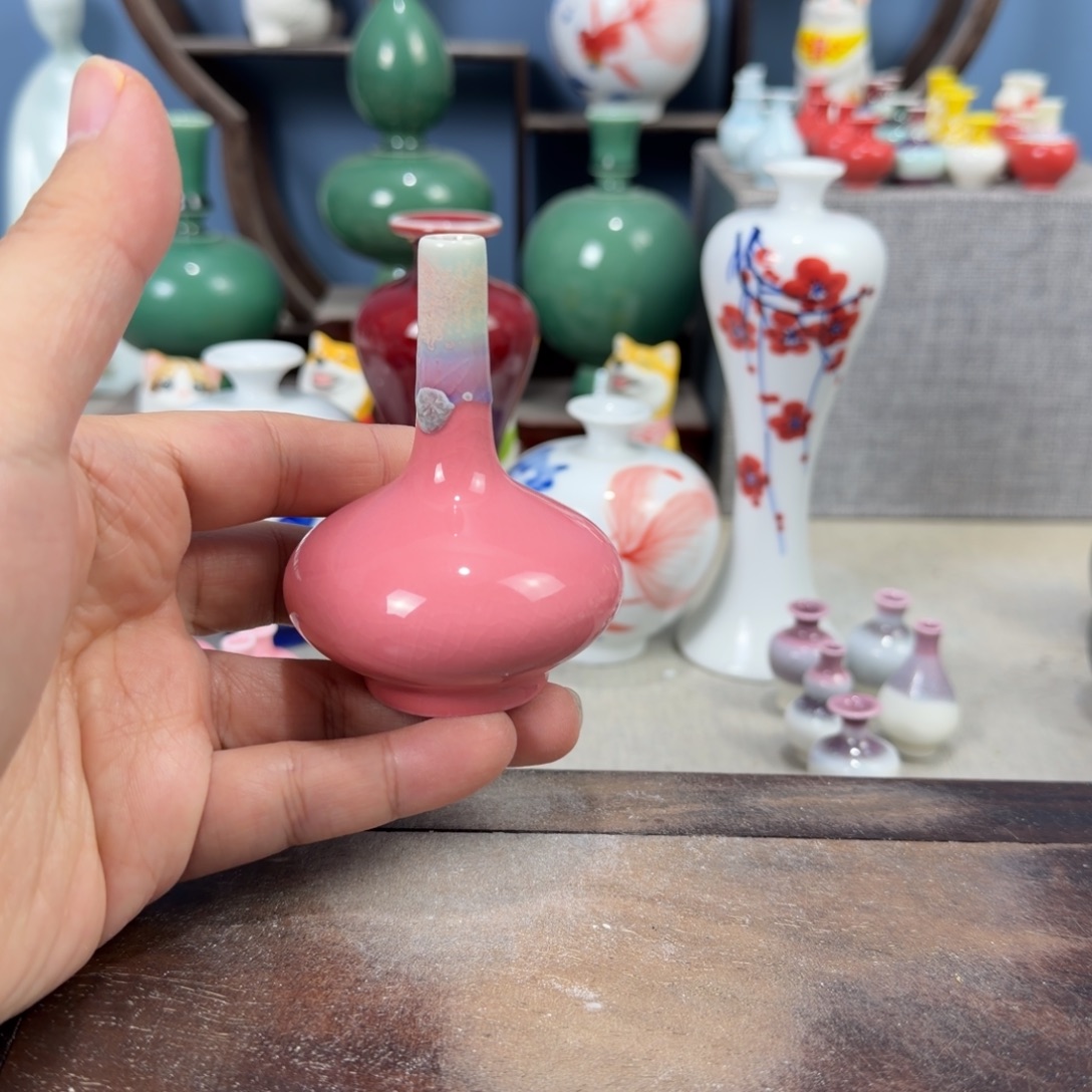 陶瓷手工小花器摆件