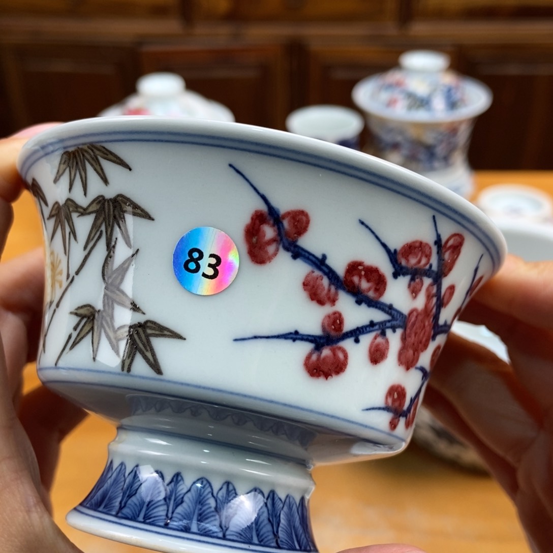 手绘现代茶具非古董