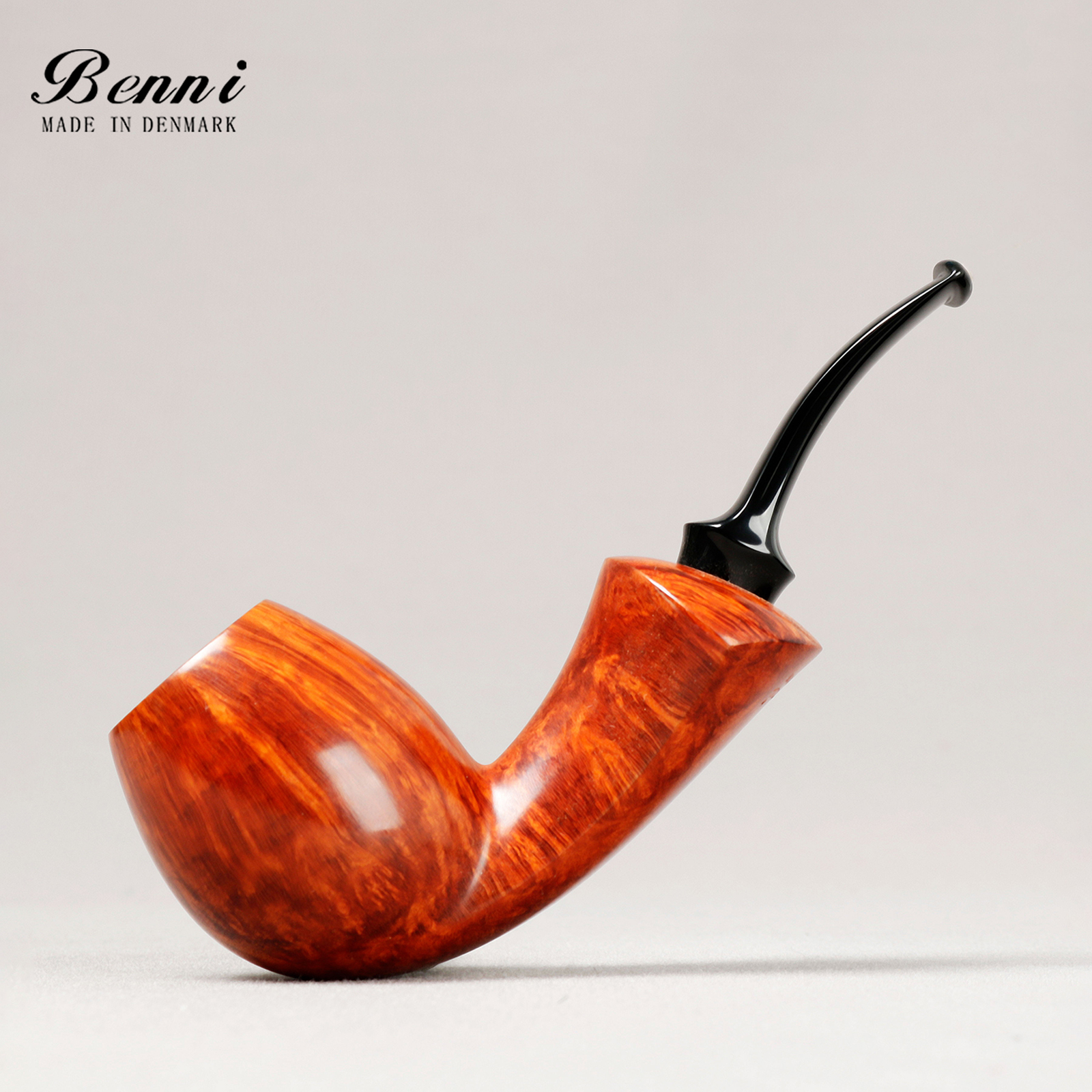 丹麦大师本尼 Benni 光面小河豚 3mm 手工石楠木烟斗