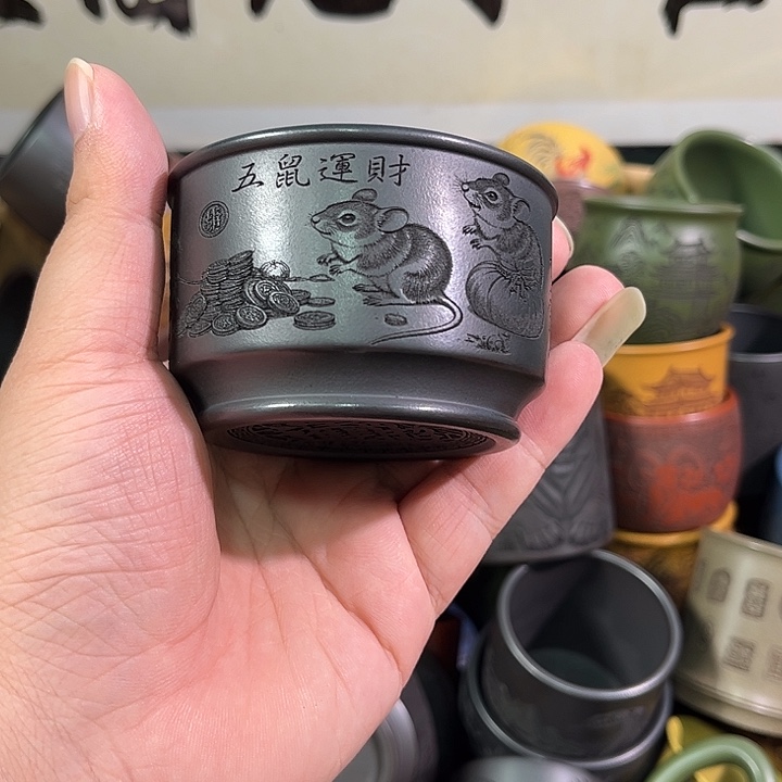 茶杯紫砂全手工紫砂主人杯 