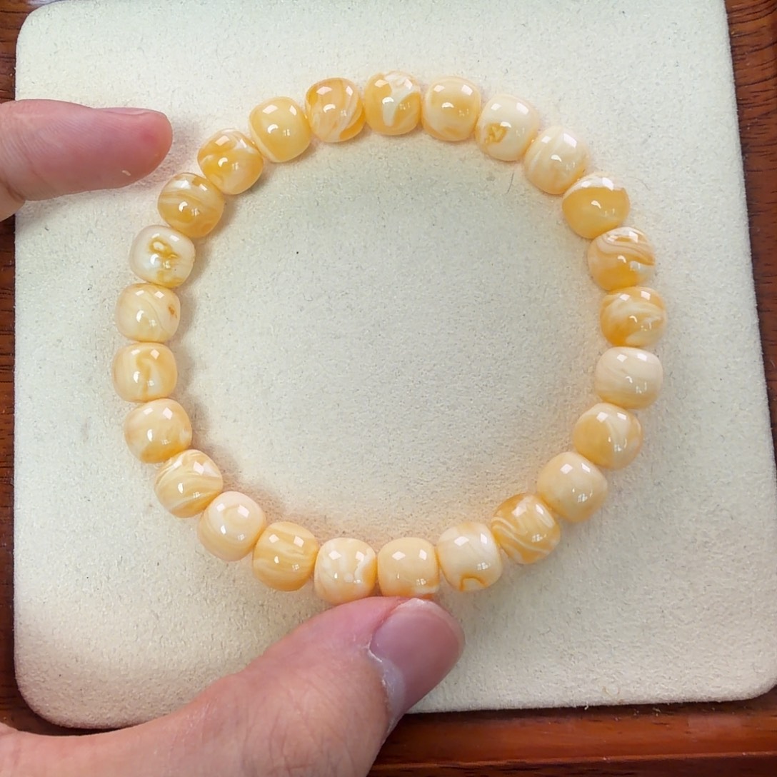 琥珀未镶嵌珠宝奇石9.4mm同料