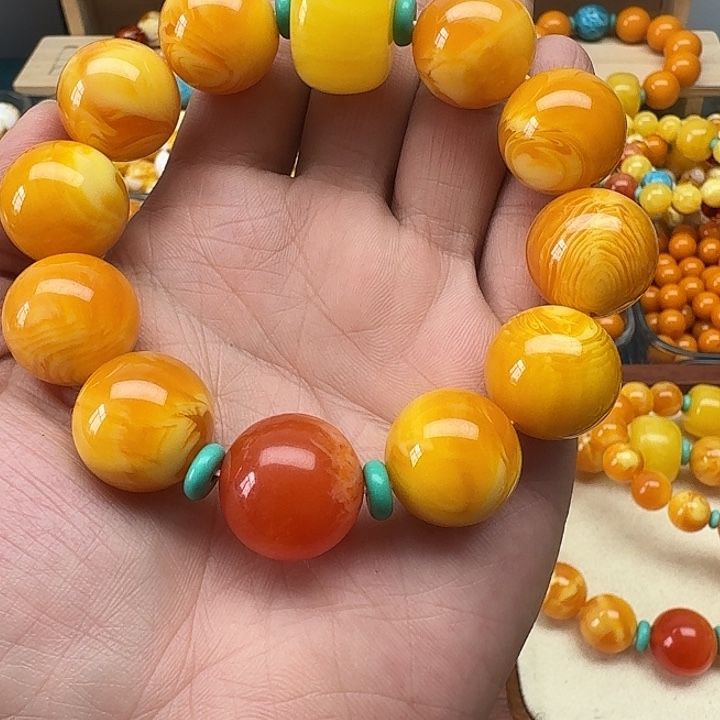 杨***子无非金属精品老蜡色素串搭配一条