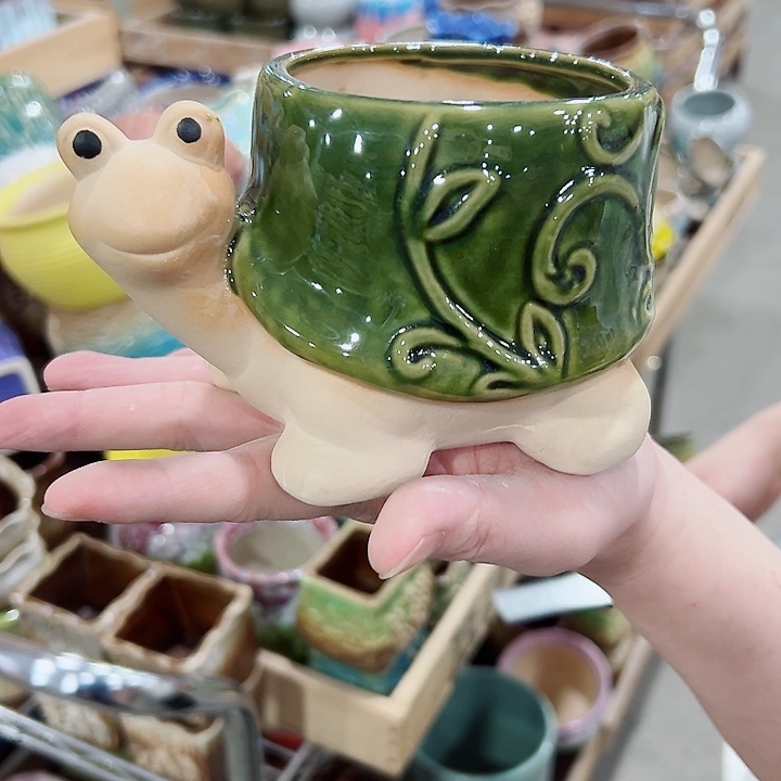 有孔.凑满10元发货多肉陶瓷花盆！