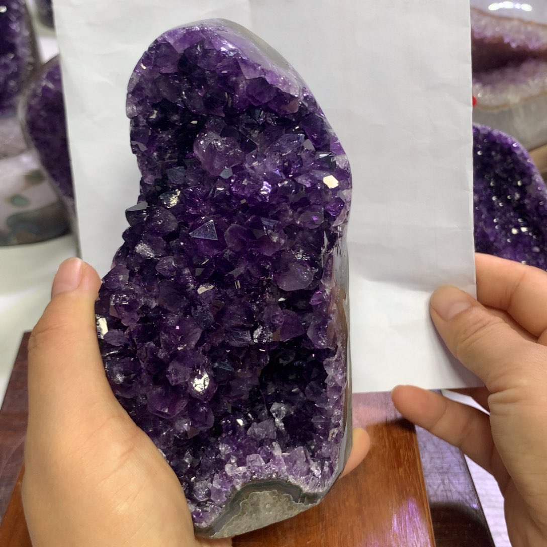 紫晶摆件未镶嵌水晶