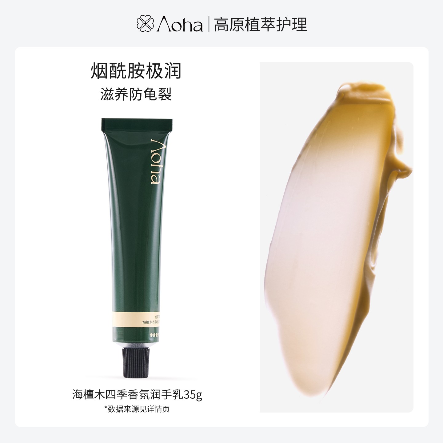 Aoha烟酰胺香氛润手乳保湿护手霜滋润补水防干裂提亮留香35g