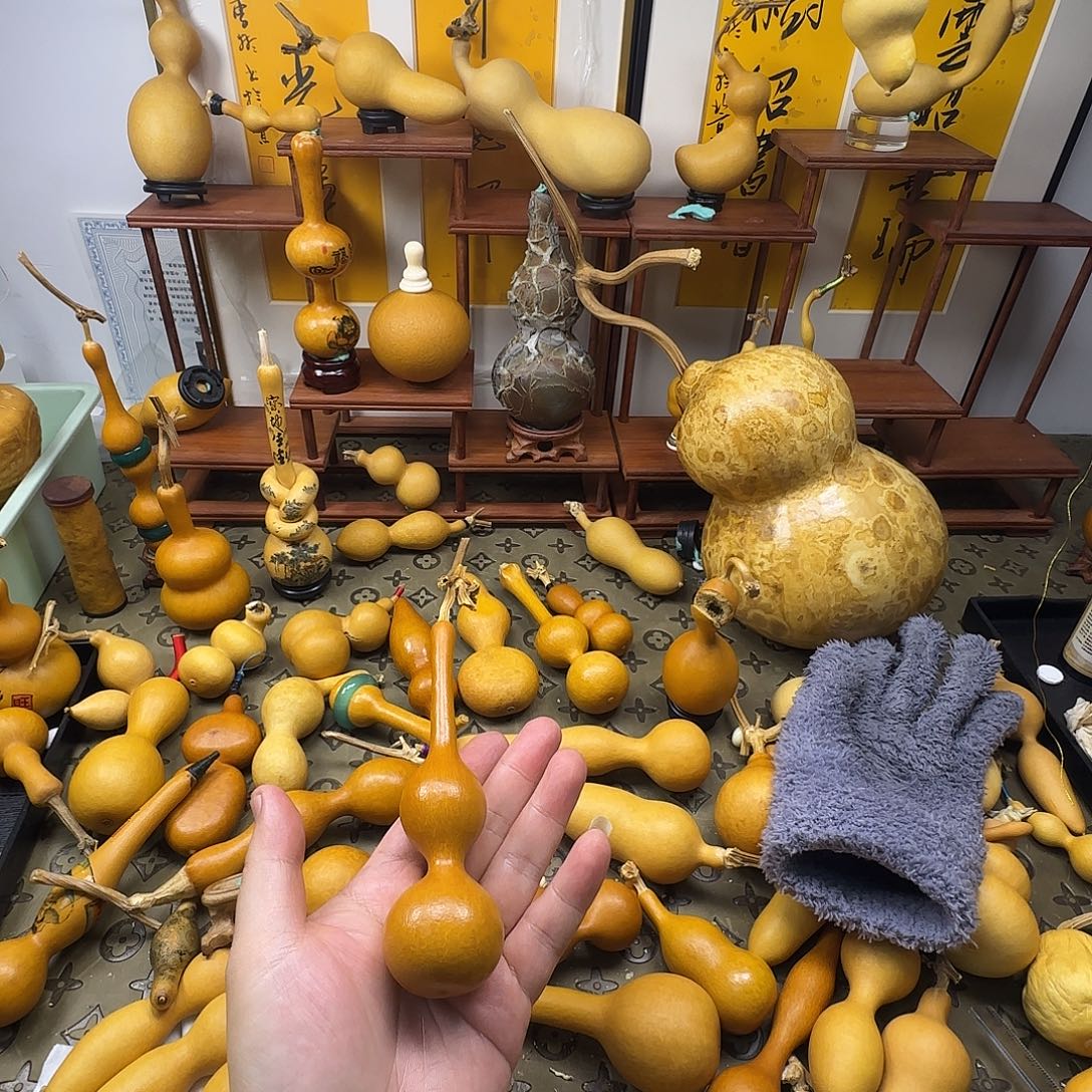 小***巴有机玻璃老皮巨正微财包特价葫芦杆子摆件