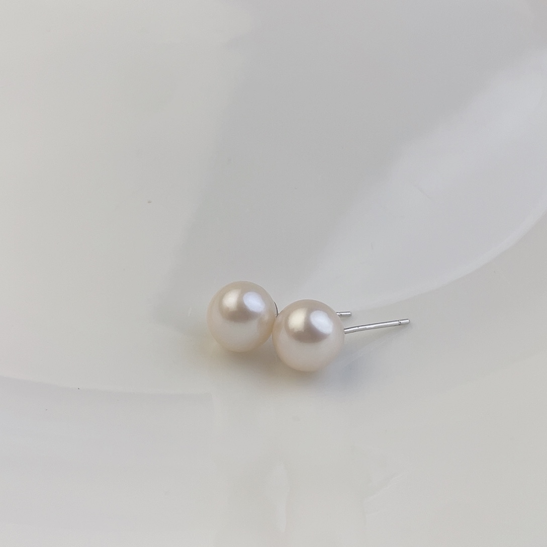 耳饰淡水珍珠银S925镶嵌