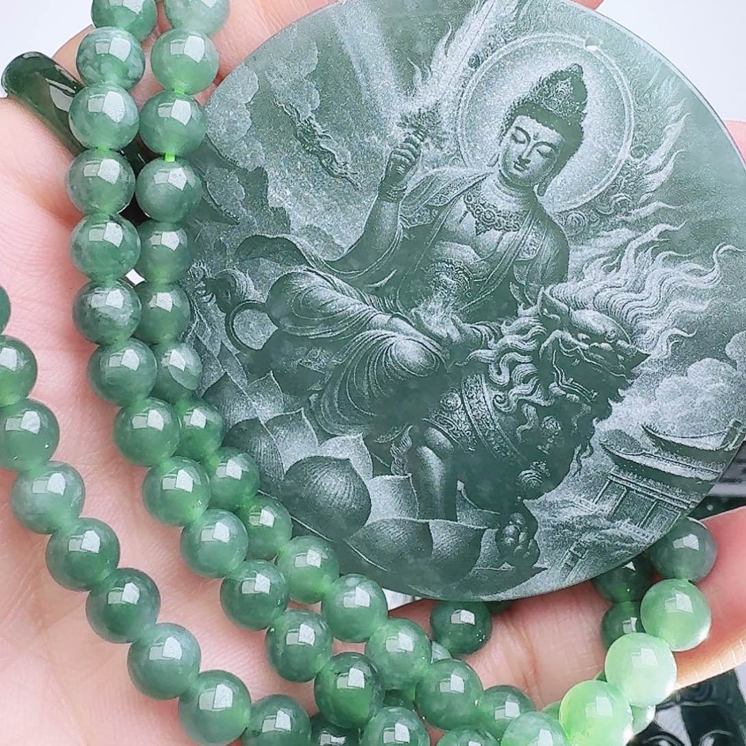 翡翠未镶嵌颈饰天然的A货翡翠多样性发其一 