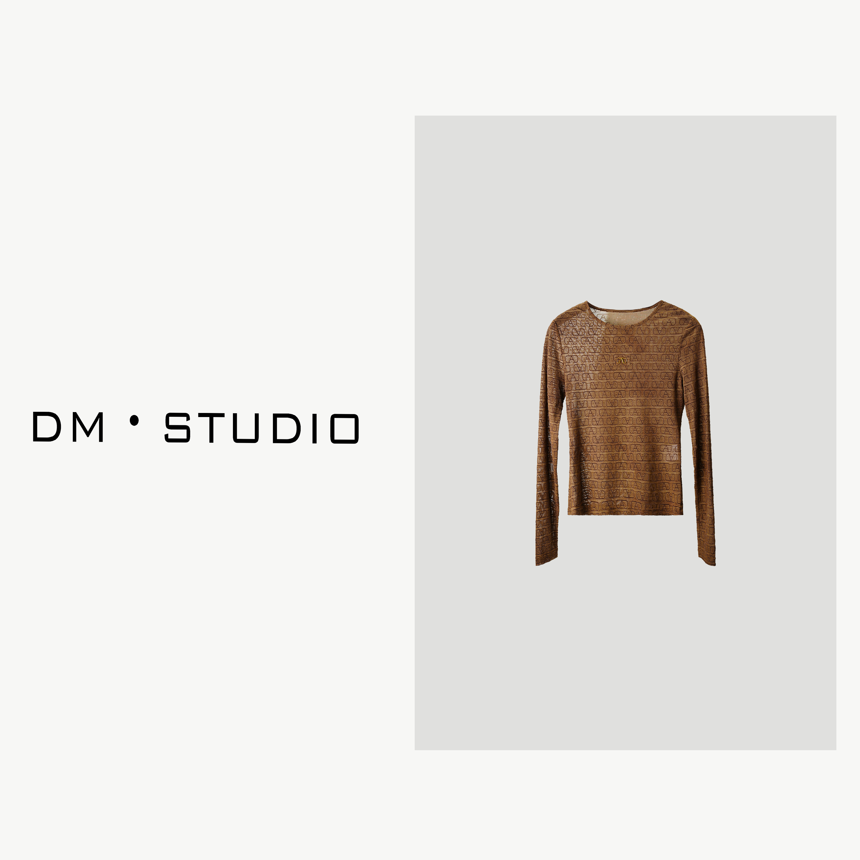 -DM•STUDIO/休闲弹力高级感设计款小标长袖上衣内搭（81155）