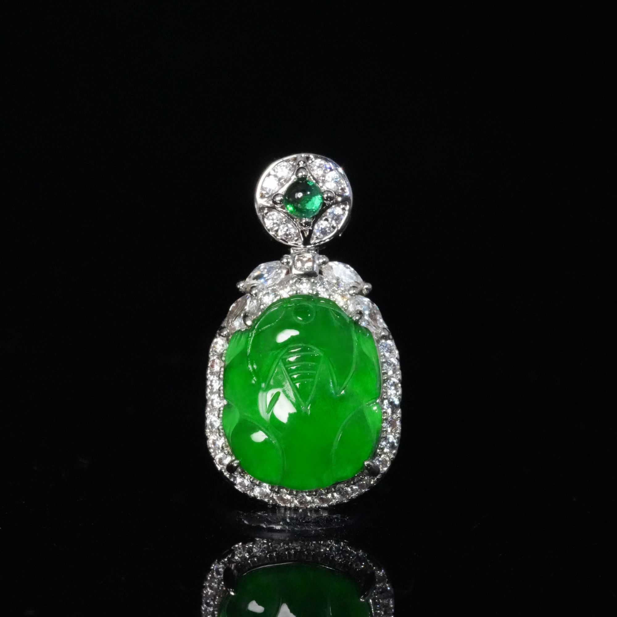 【小胖翡翠】天然翡翠貔貅吊坠绿色A货翡翠饰品（不含链）多样性发1