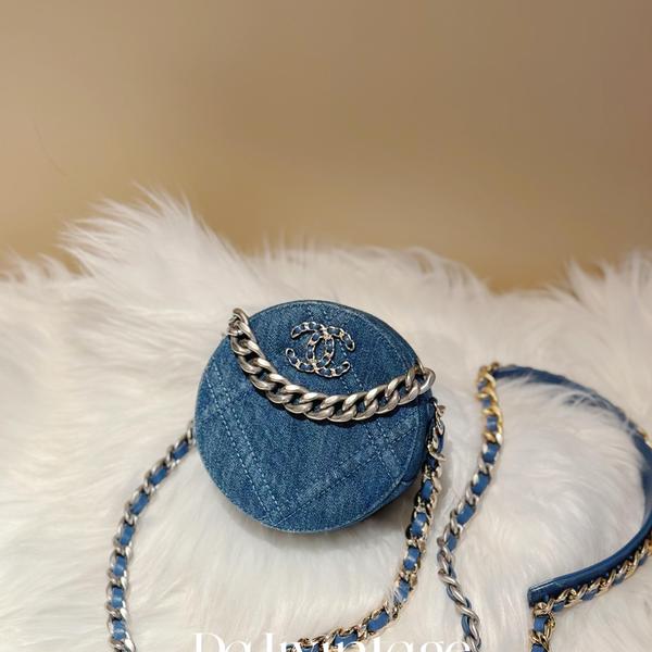 大吉中古/Chanel香奈儿丹宁小圆饼斜挎包