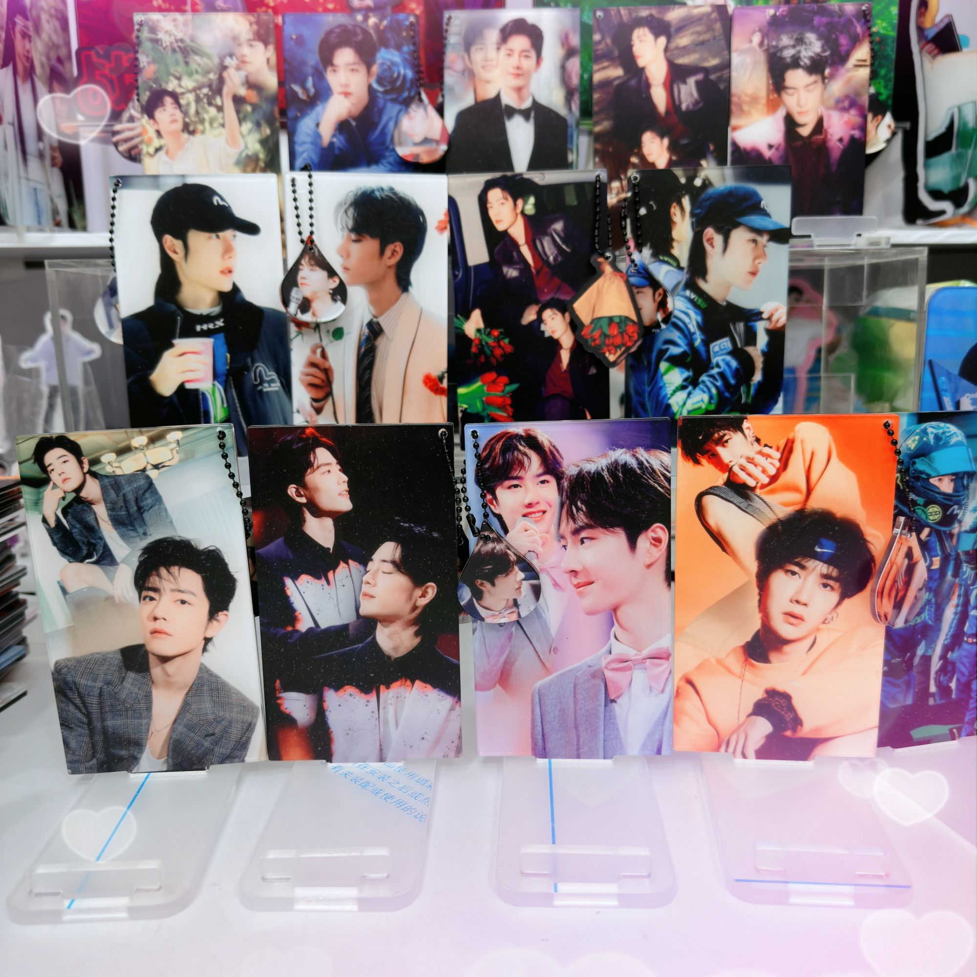 亚克力手机支架 加厚双面图 肖战王一博博君一肖