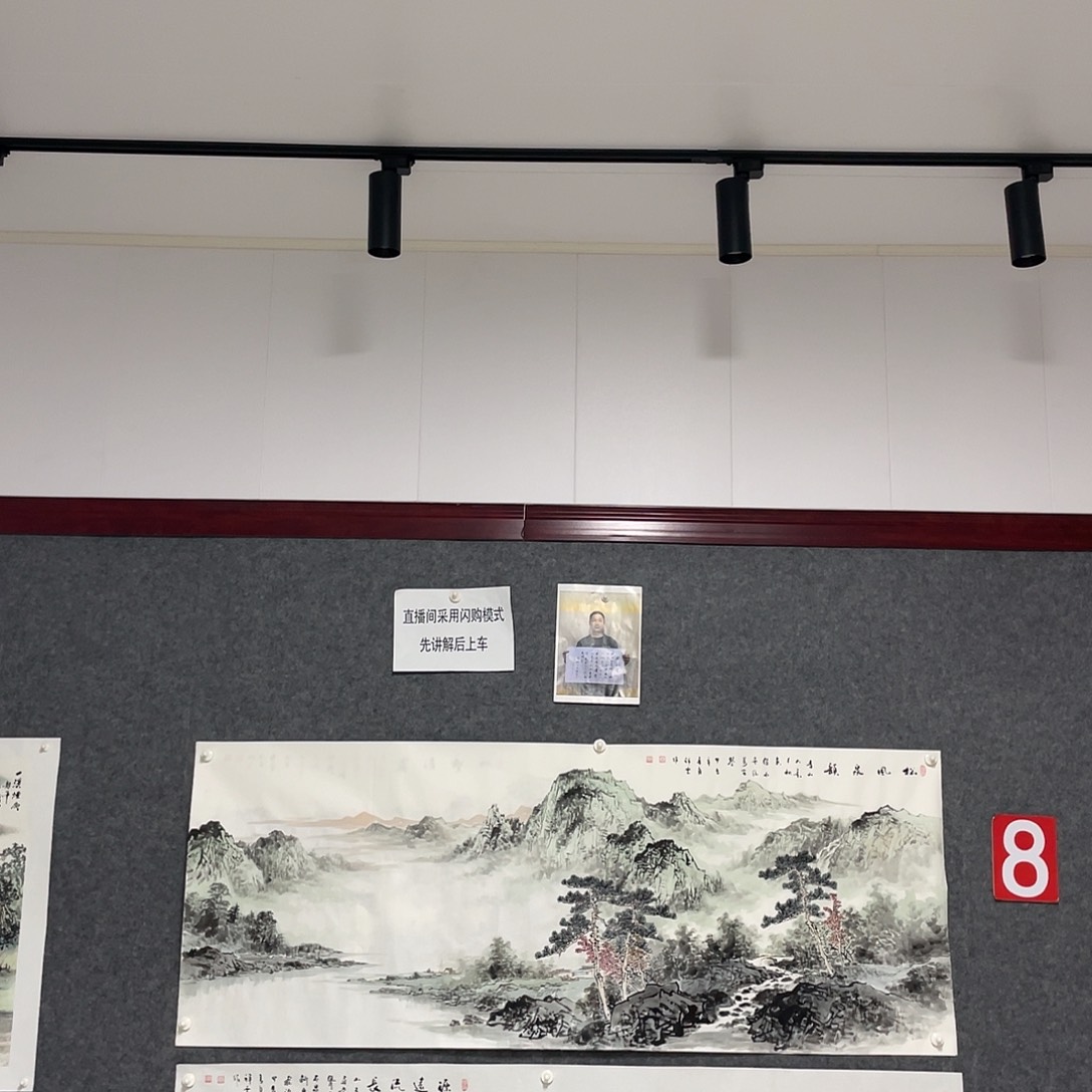 国画宁***康小六尺画芯作品