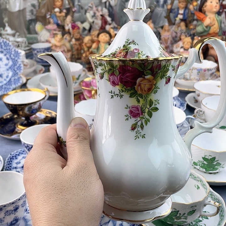 海外中古欧瓷偶小房子