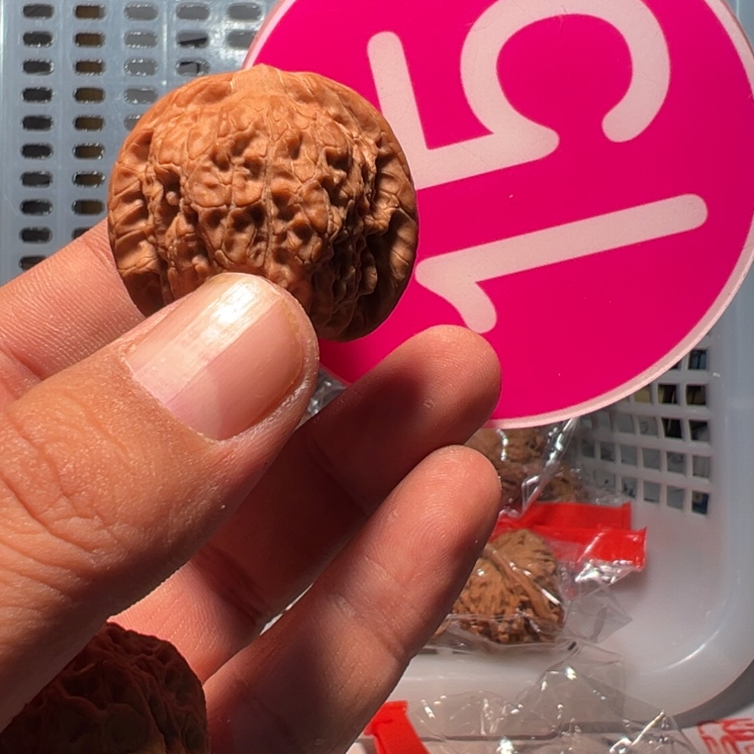 西***冷文玩核桃，粉色15号