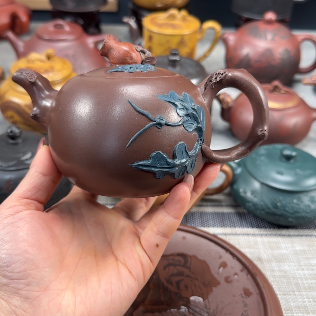 紫砂茶壶紫砂紫色紫砂