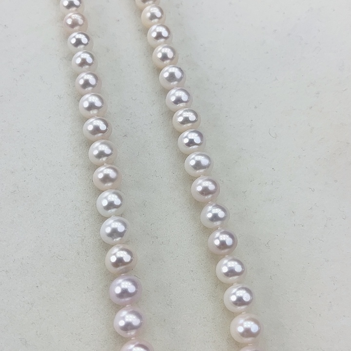 淡水珍珠颈饰银S925镶嵌卡9.5极光炫彩