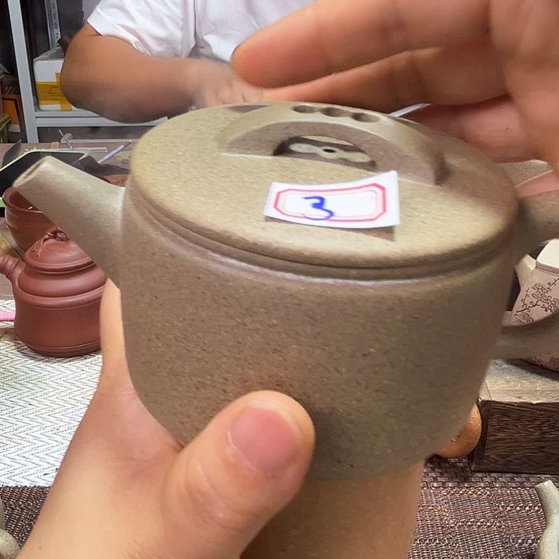 源***茶茶壶紫砂封釉汉瓦200cc青降