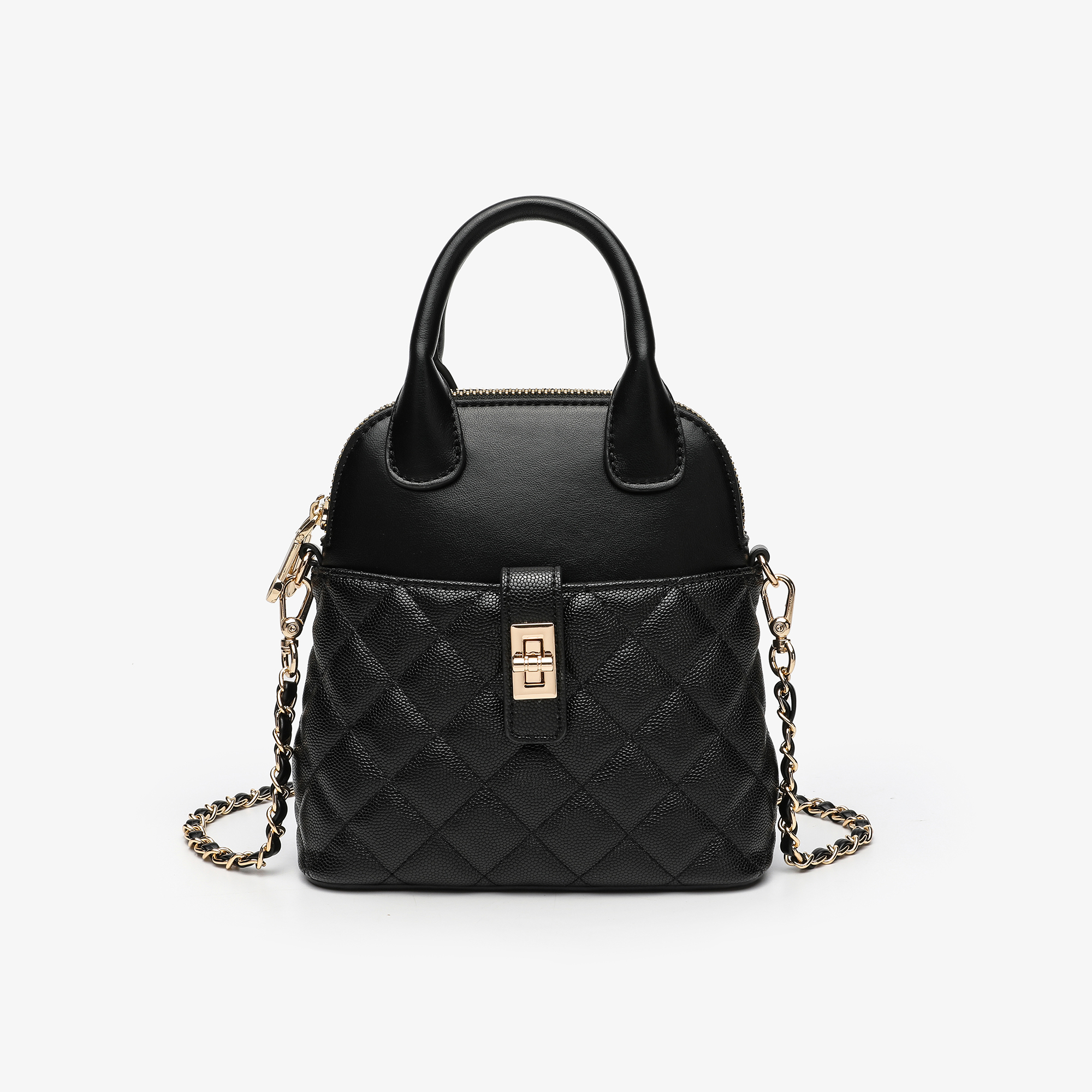 25928小香风菱格链条贝壳包17.5*18*9CM