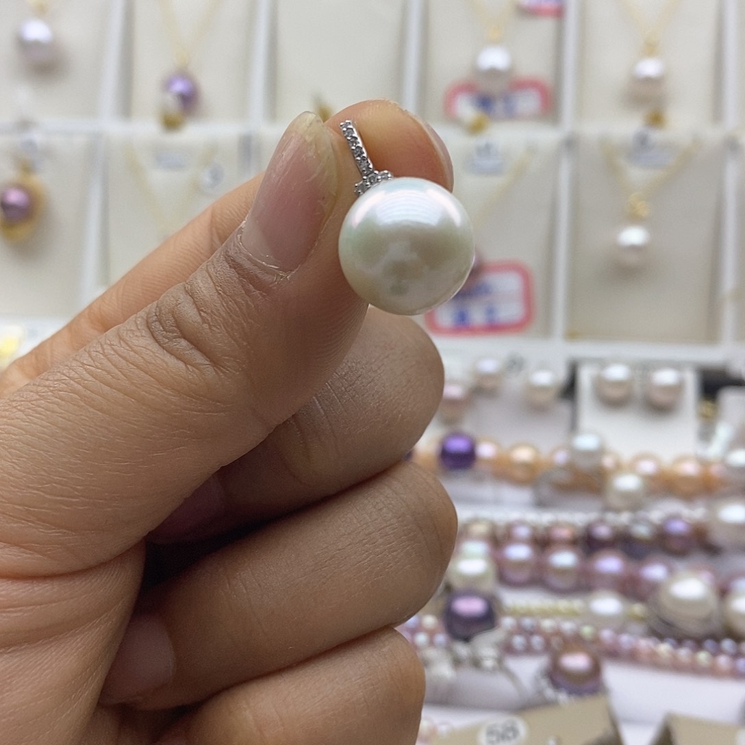 淡水珍珠吊坠(赠链)银S925镶嵌宋*霖