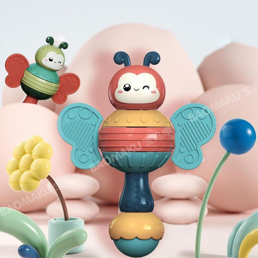 汇集星 小蜜蜂沙锤扭扭乐 安抚玩具 哄睡玩具 宝宝礼物 生日礼物 1个