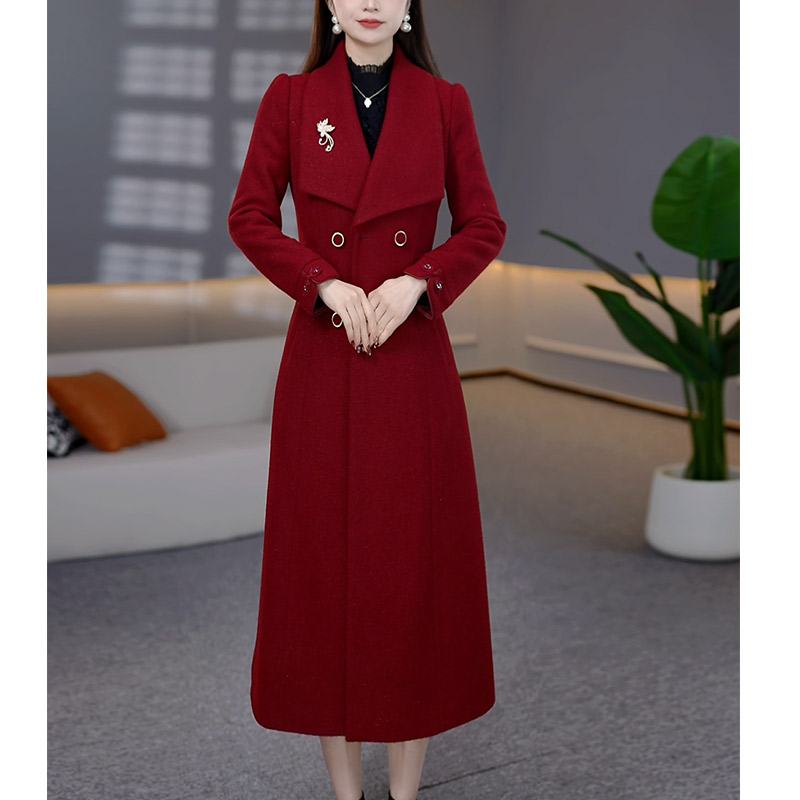 DBF-25B520MJ 25年冬季新款加厚夹棉轻奢翻领气质保暖外套 M-5XL