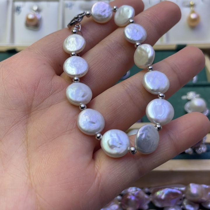 淡水珍珠手绳合金