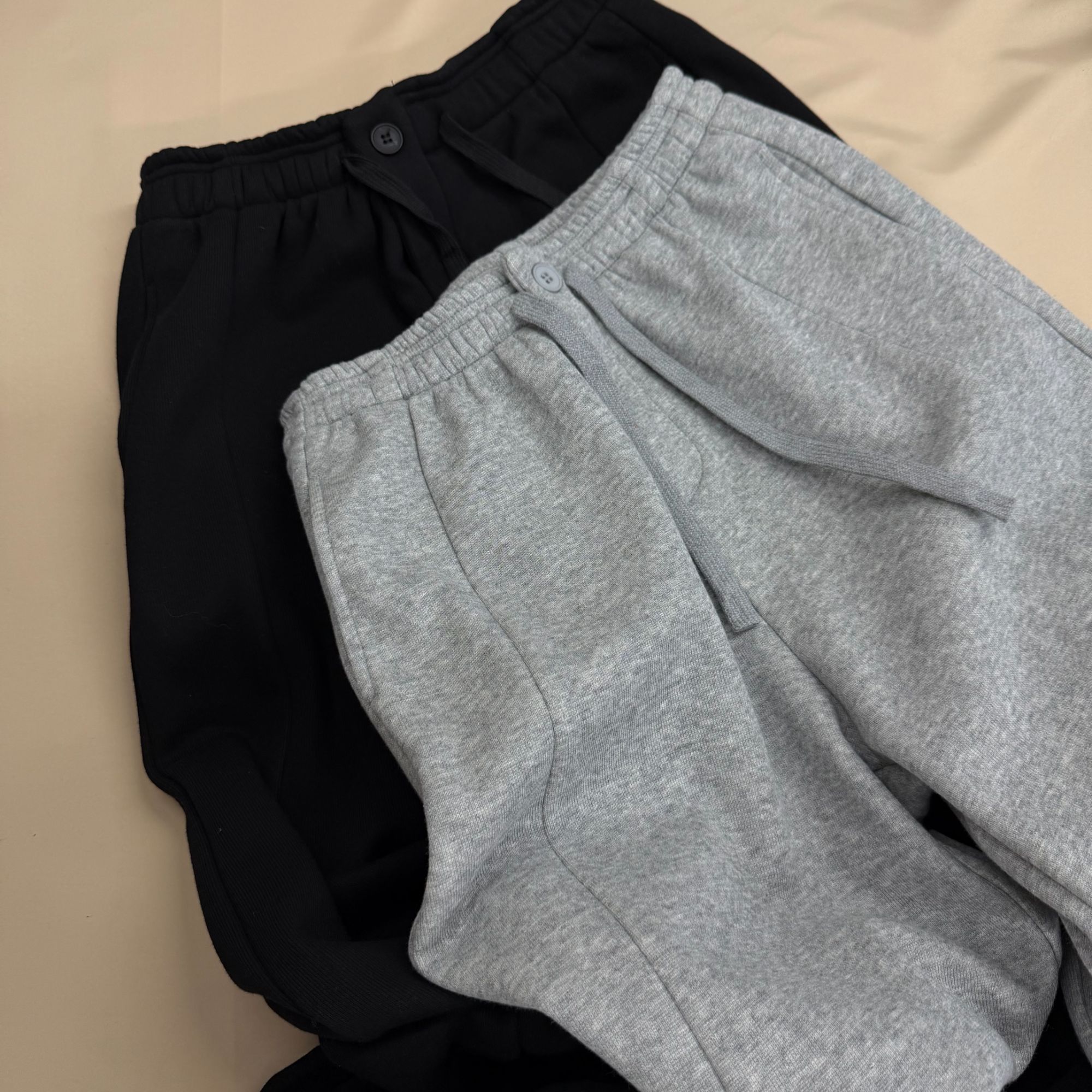 GRIDA 韩版 两种穿法银狐绒加厚慵懒卫裤