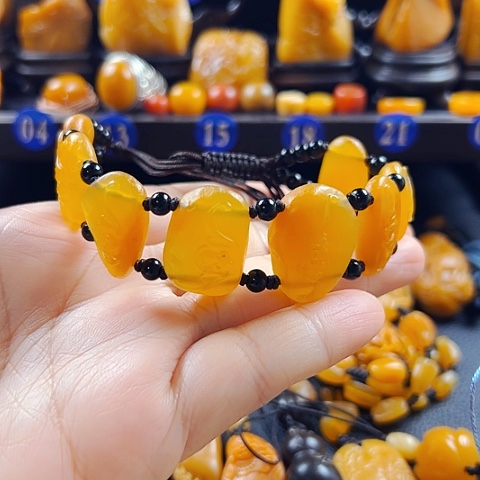 田黄石拙*田黄石手串