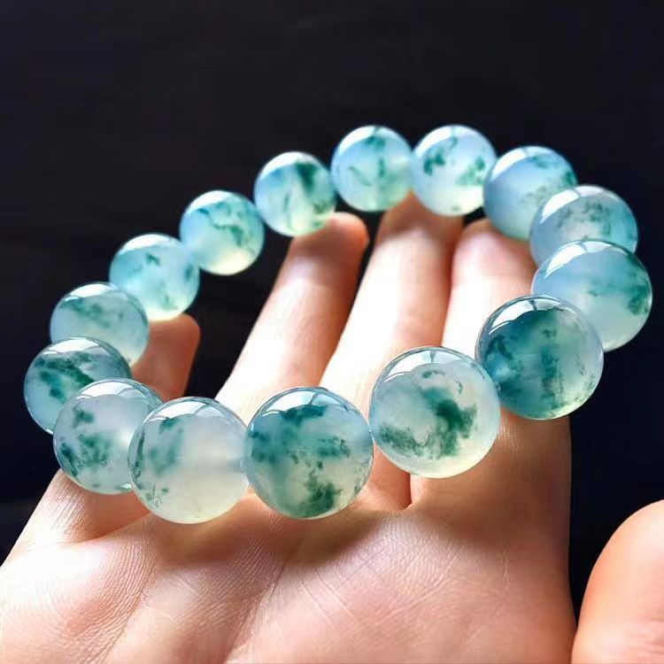 缅甸天然A货定制翡翠手串雕刻，直播选品