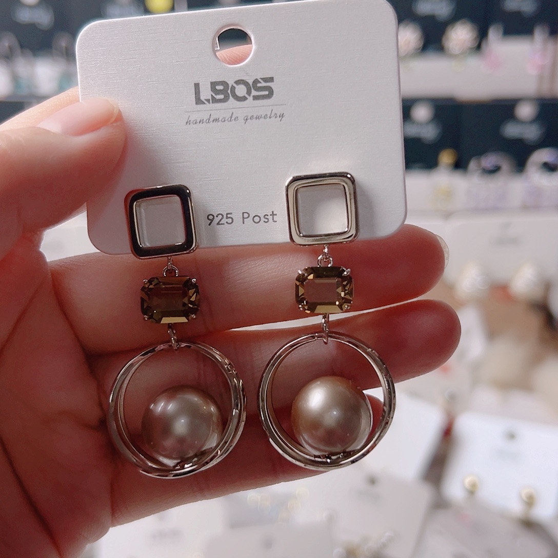 锆石纯铜合金耳环的