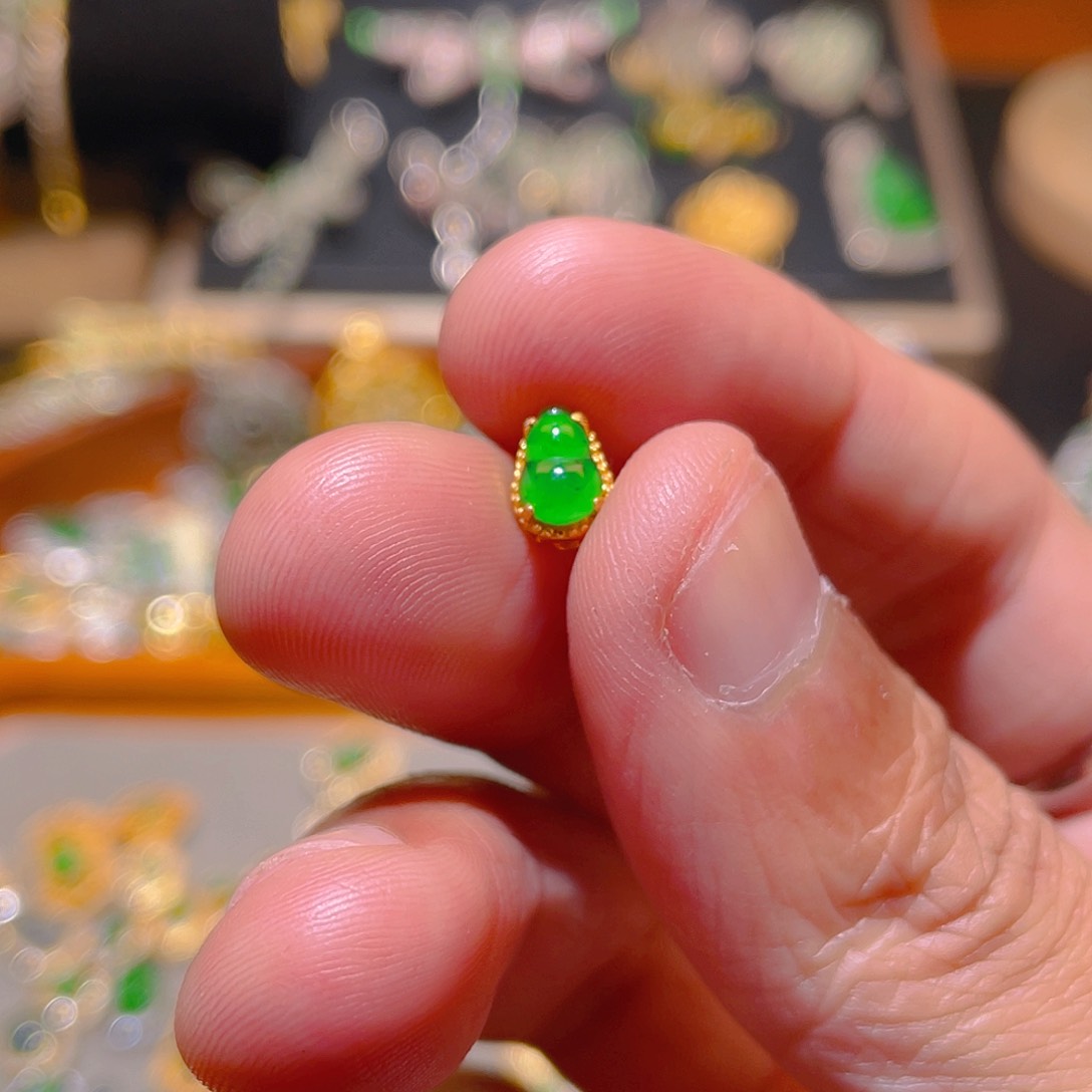 翡翠吊坠(不含链)银S925镶嵌