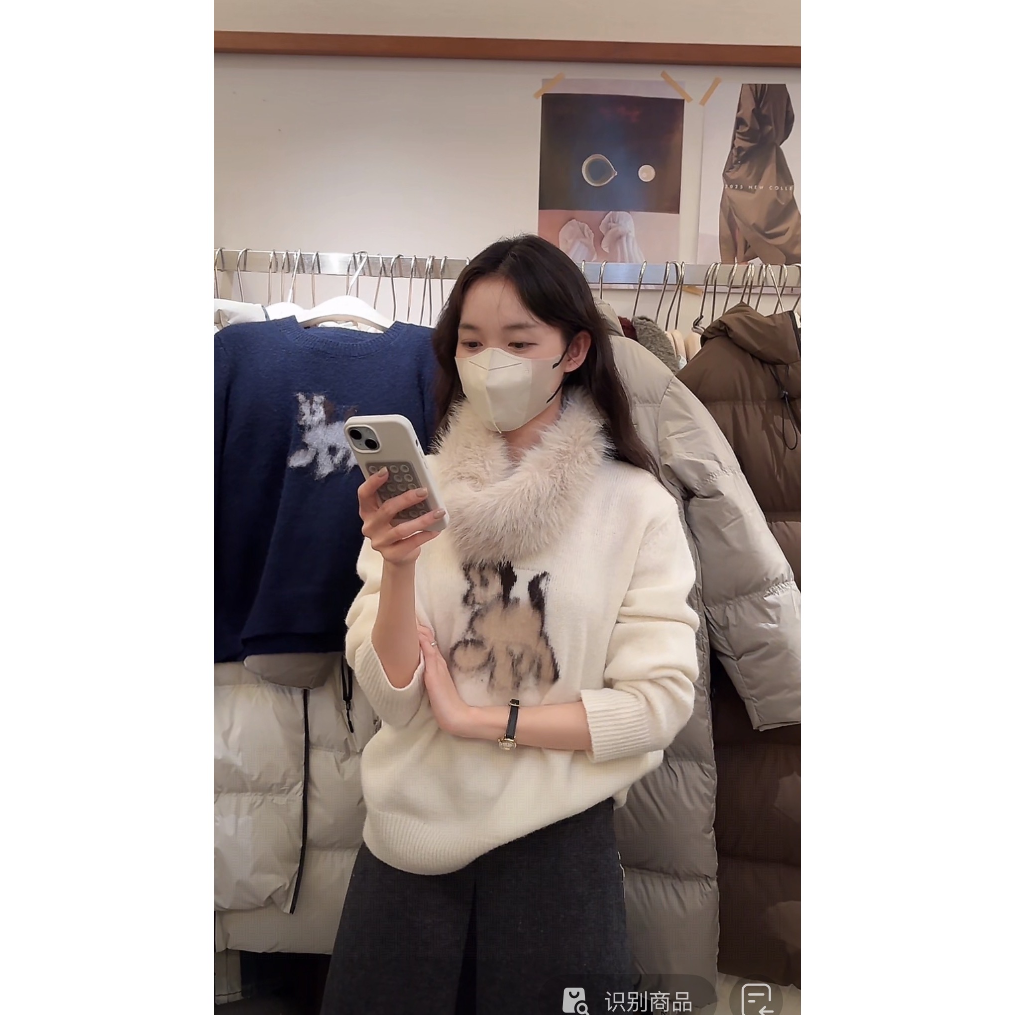 J-X582#里奈#韩版简约小马卡通圆领33羊毛/11羊驼气质毛衣（福利