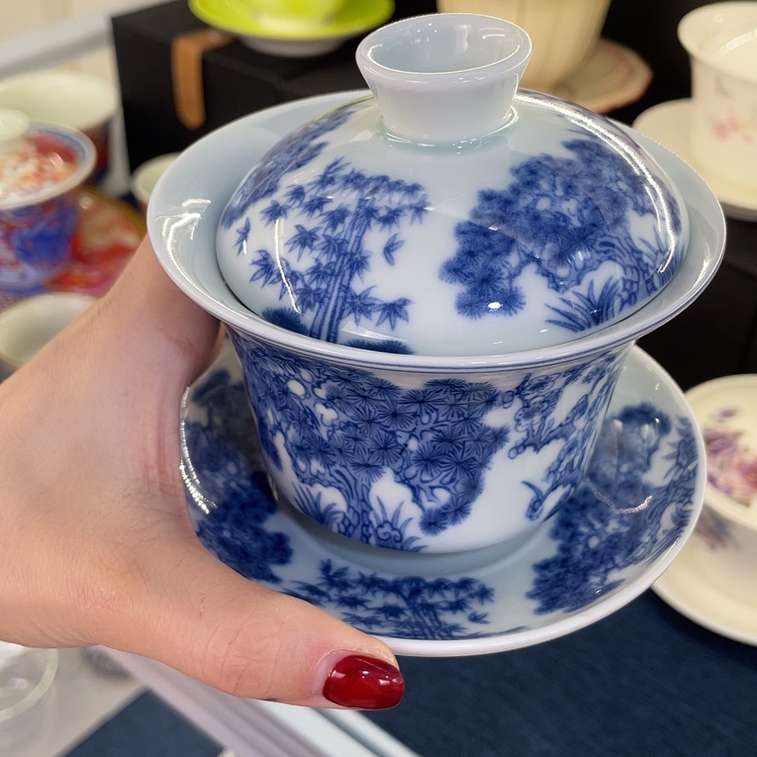 陶景德陶瓷盖碗茶具