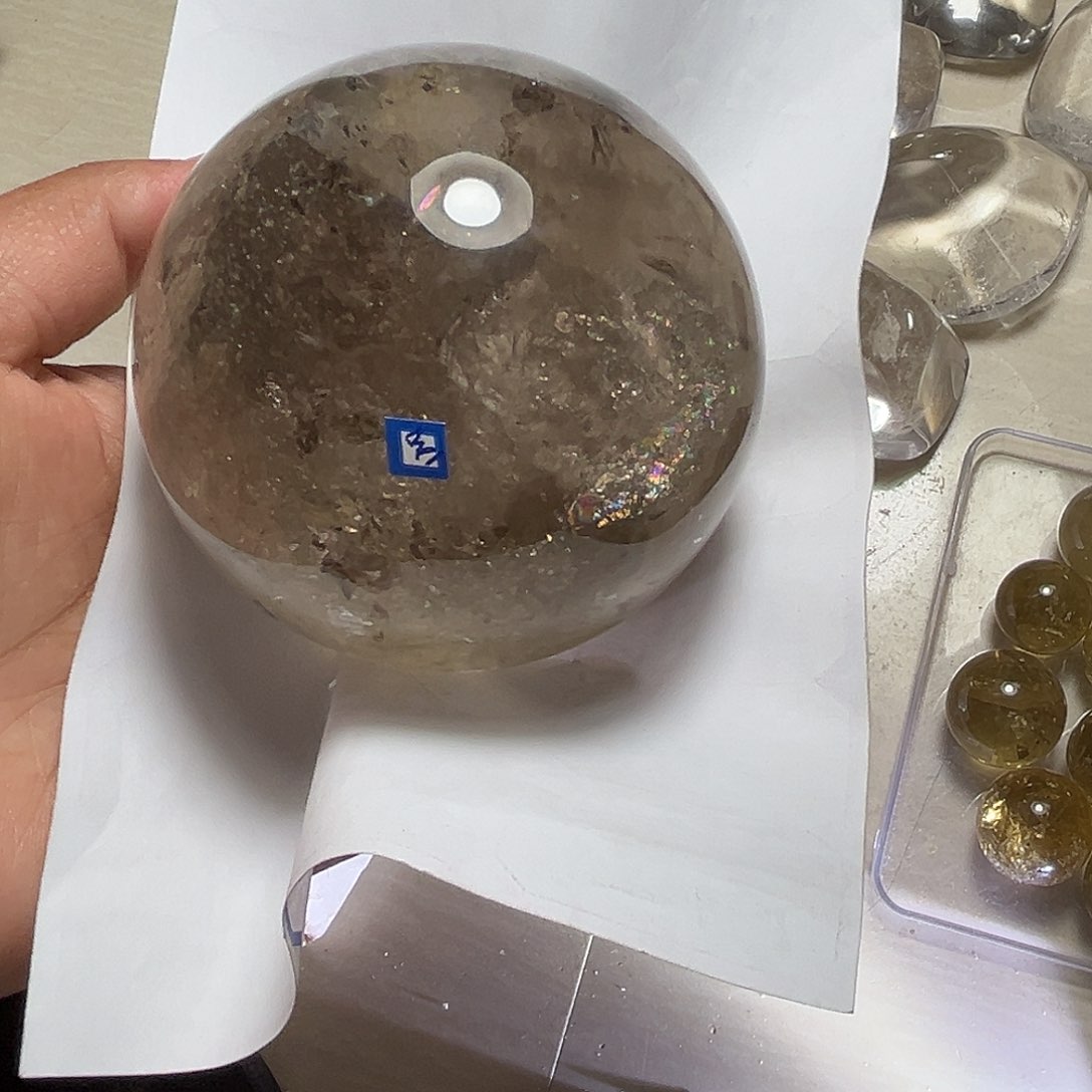 天然水晶球未镶嵌烟晶H**o