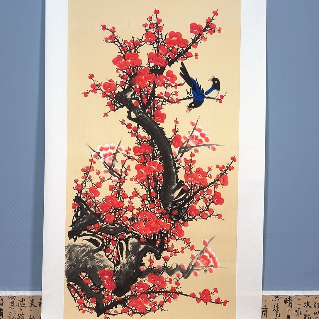 国画582 牡丹之花之叶的颜色与叶