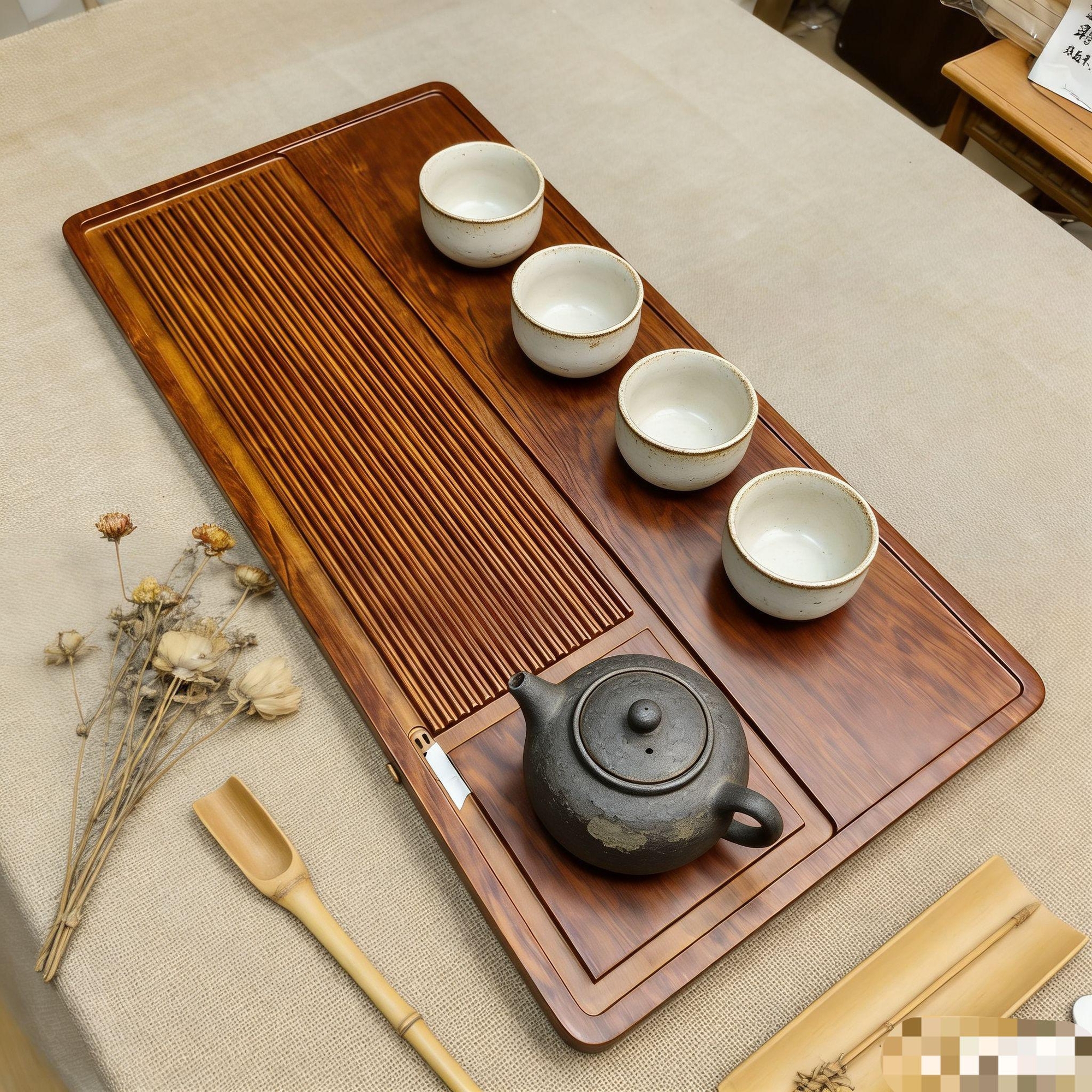 品益90*43*3cm-高端茶盘-干湿两用-颜色（花梨色）