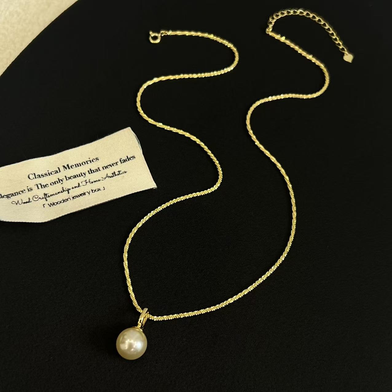 坠链均925银仿珍珠 【悸动少女】设计感珠珠项链841