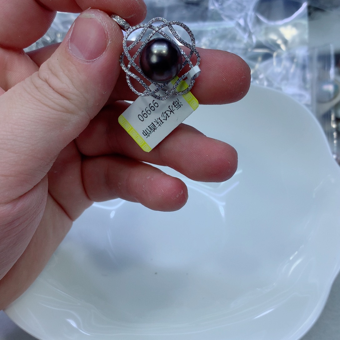 海水珍珠颈饰银S925镶嵌