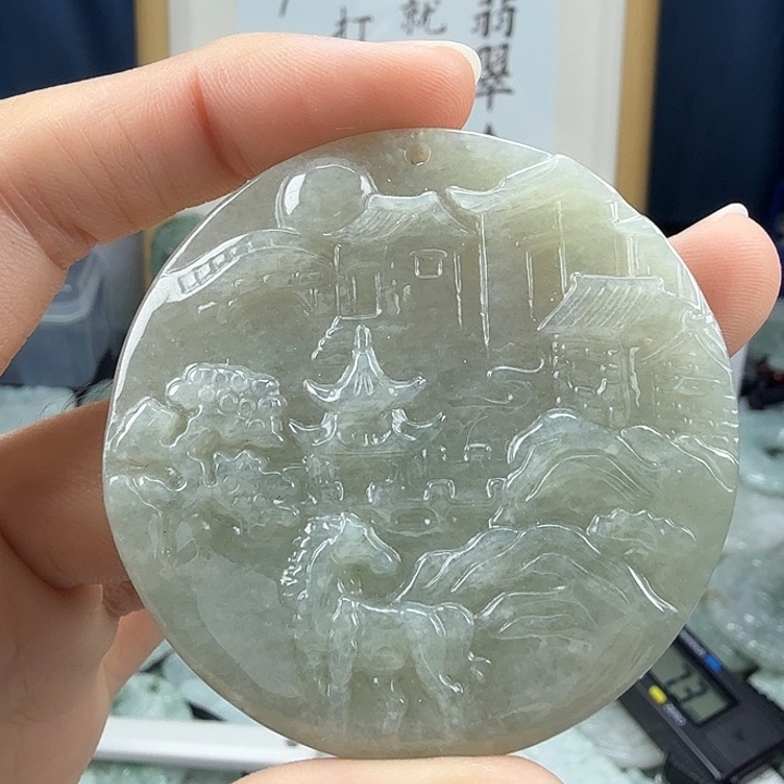 翡翠未镶嵌颈饰翡翠