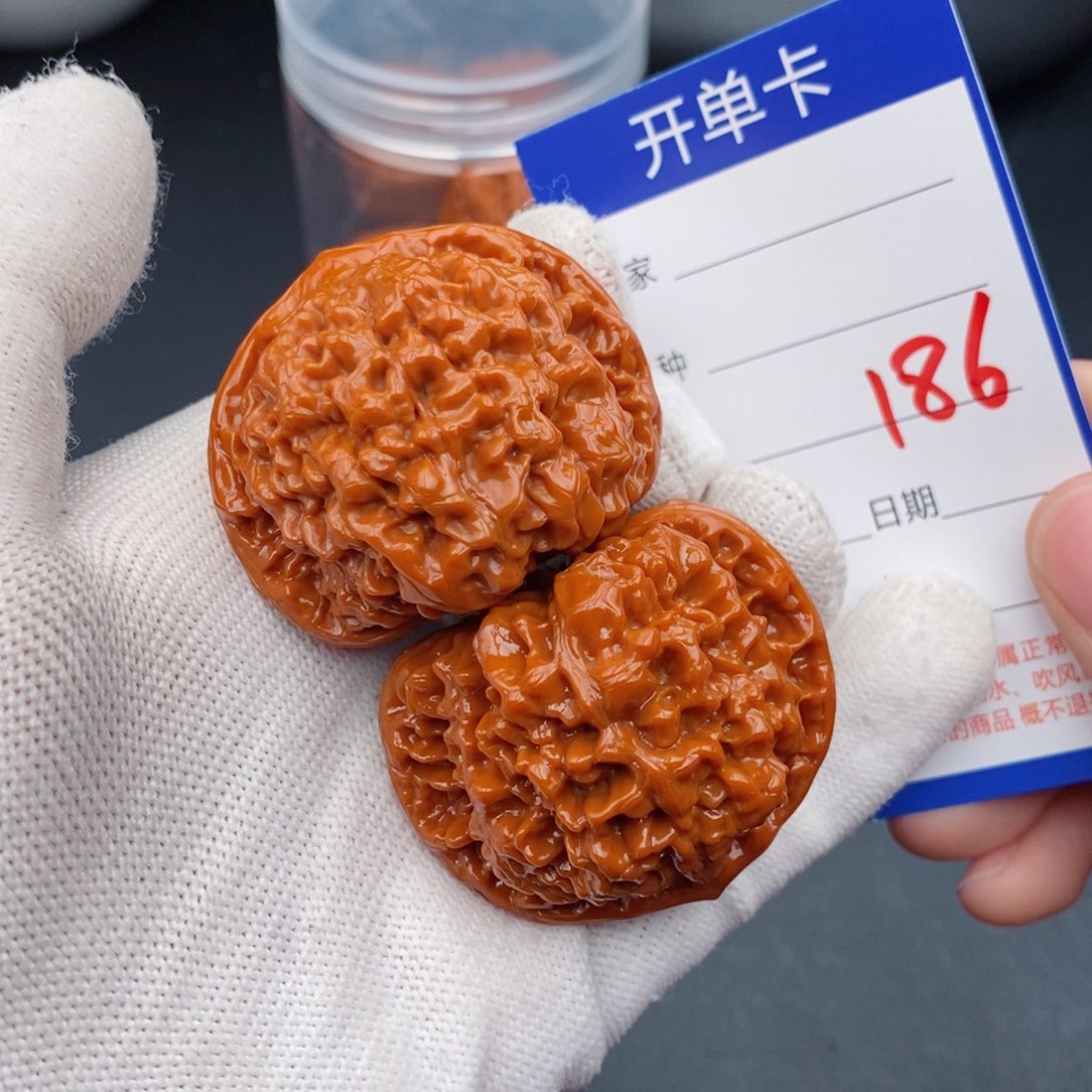 文玩核桃把件45官帽186