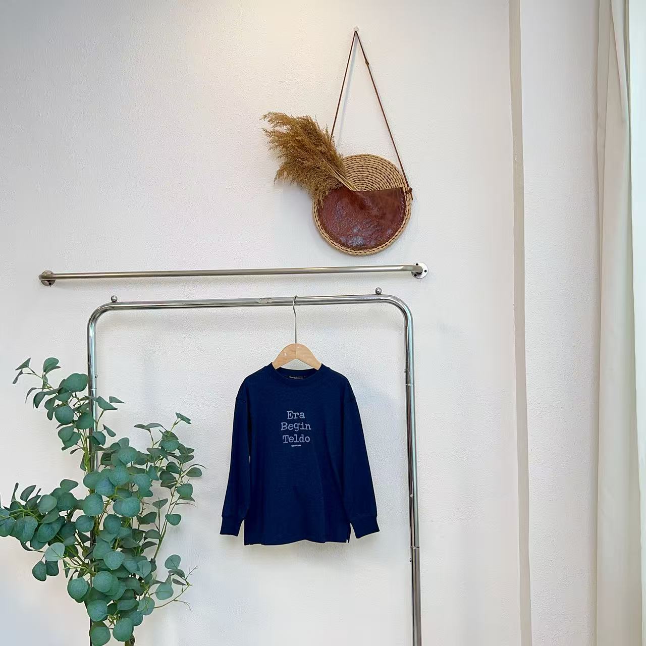 3044贝藏青色韩系T恤