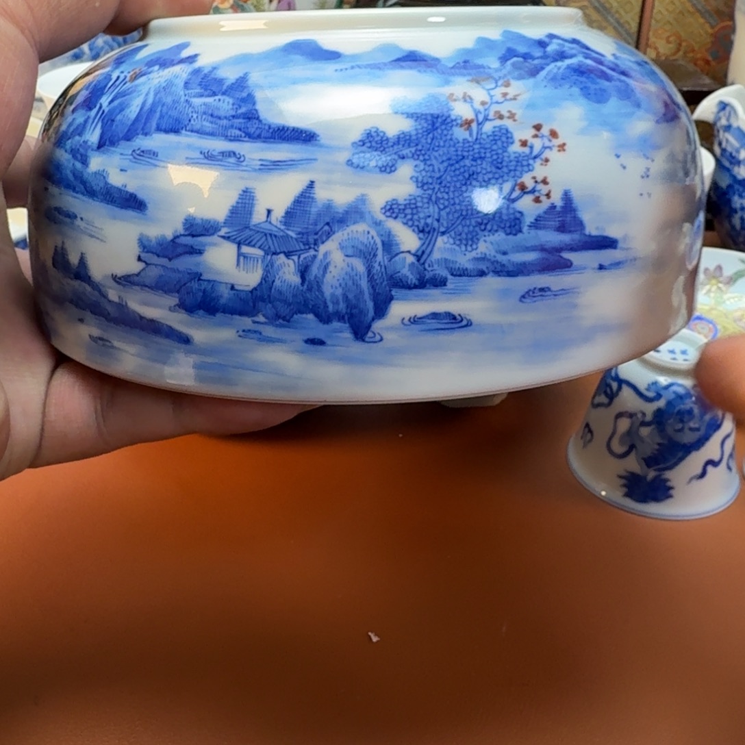 梧***雨陶杯子景德镇全手工手绘陶瓷