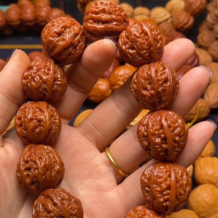 【闪购商品】手串文玩核桃你*？龙脊八棱火焰纹