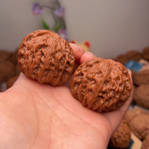 吊坠文玩核桃42全品红皮磨盘