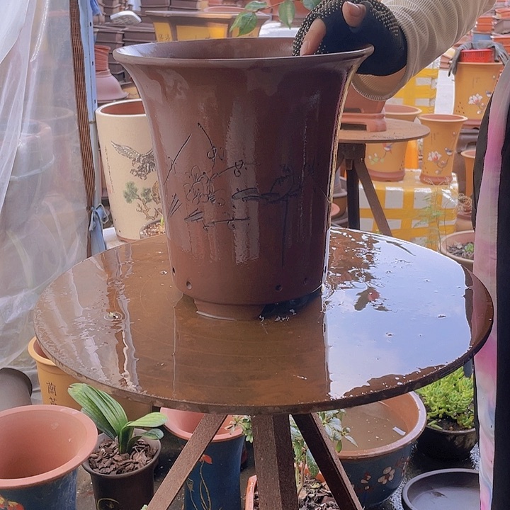 宜兴紫砂花盆单大号