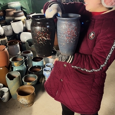 口15高25瑕疵盆子 