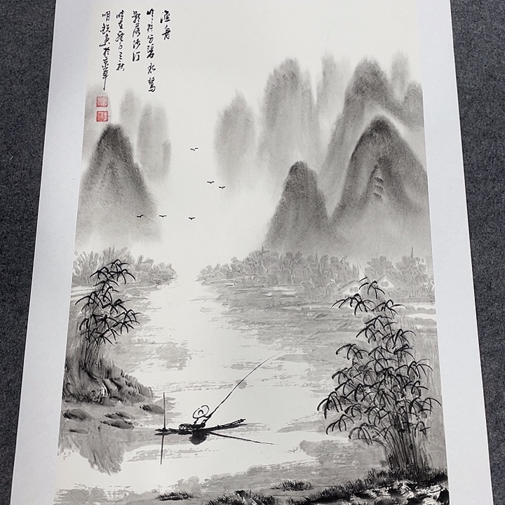 国画今天上午国画作品展示