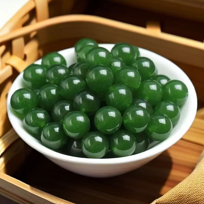 【散珠批发】W35菠菜绿10MM*20颗