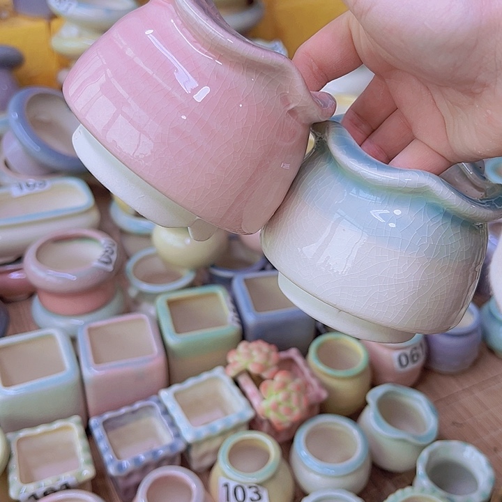 红陶陶瓷花盆当场满12包邮